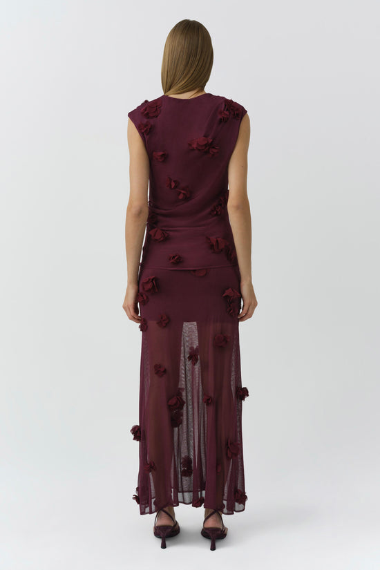 Cora Floral Applique Midi Skirt