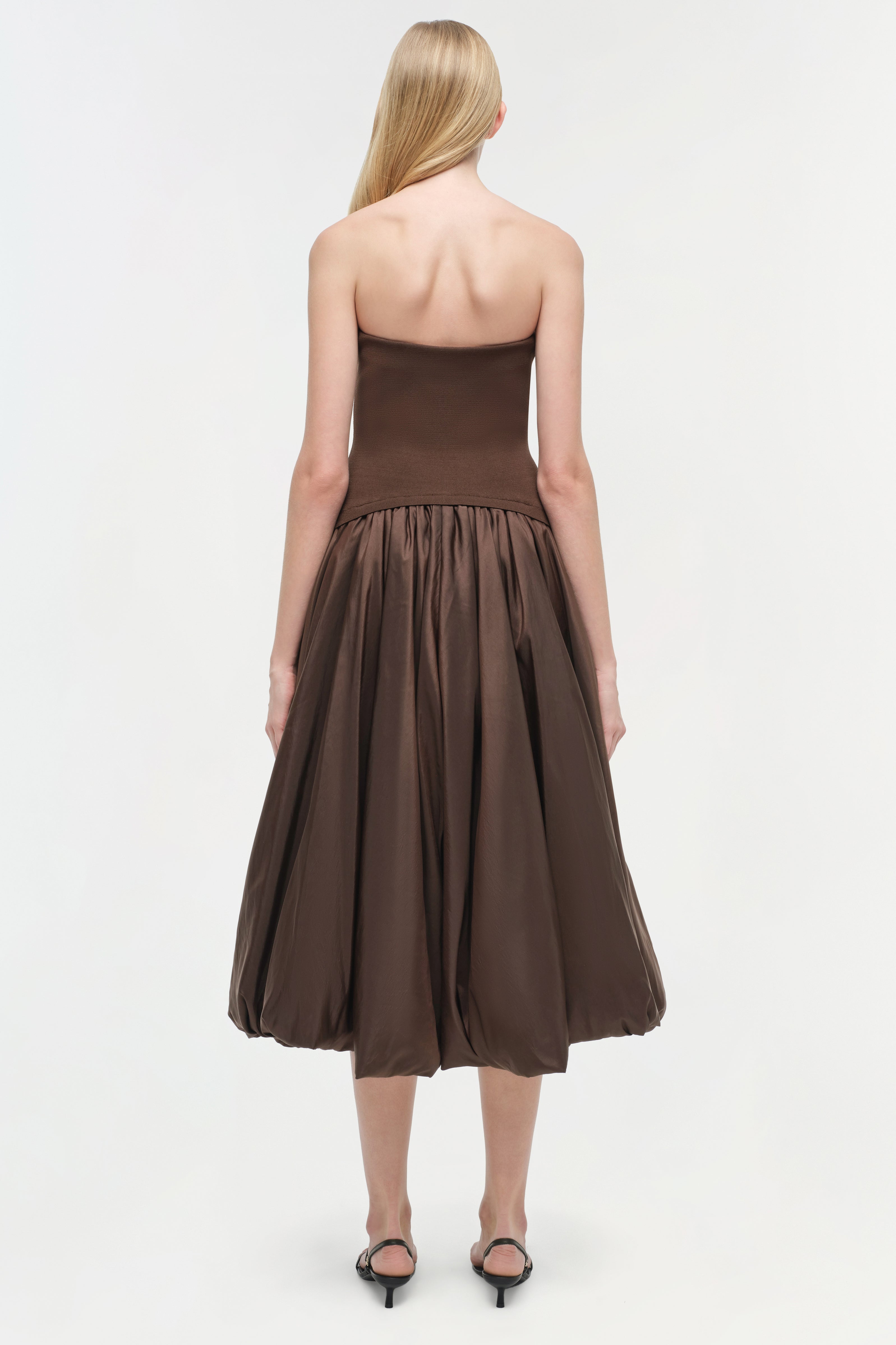 Izzy Strapless Taffeta Midi Dress SIMKHAI Izzy Strapless Taffeta Midi Dress SIMKHAI
