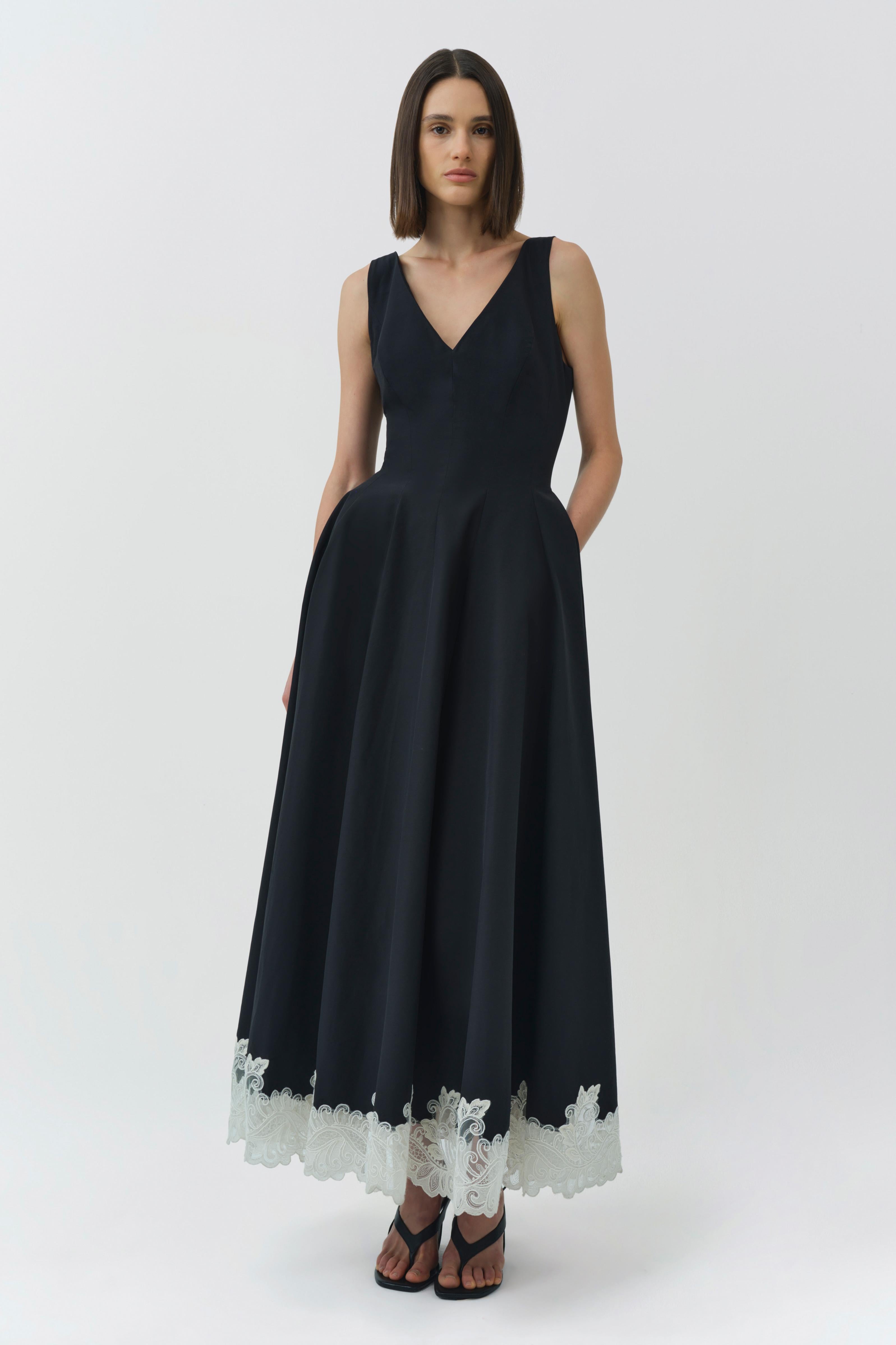 formal lace midi dress Mock Neck Velvet Lace Midi Dress Racing Red