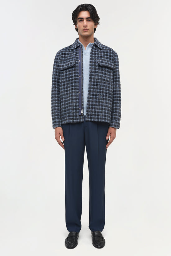 Caleb Brushed Plaid Shirt Jacket