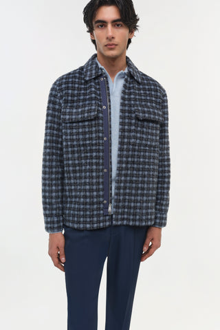 Caleb Brushed Plaid Shirt Jacket