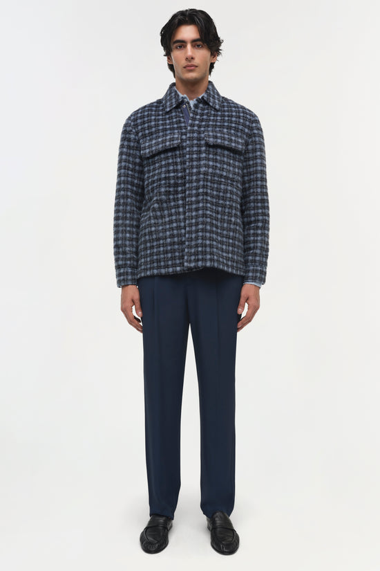 Caleb Brushed Plaid Shirt Jacket