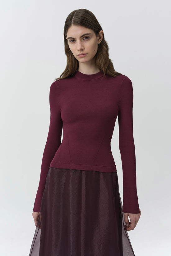 Maril Knit Organza Midi Dress