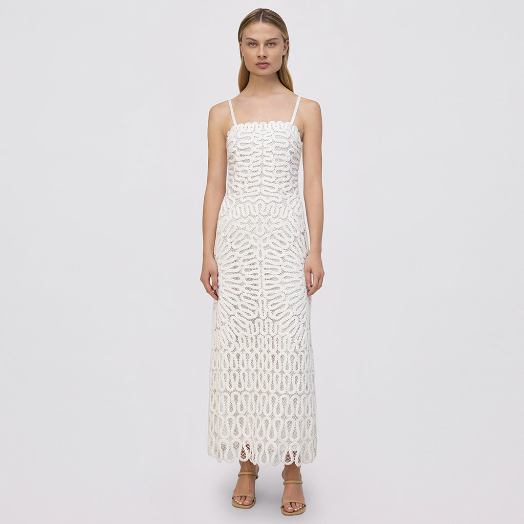 Elise Midi Dress - White | SIMKHAI