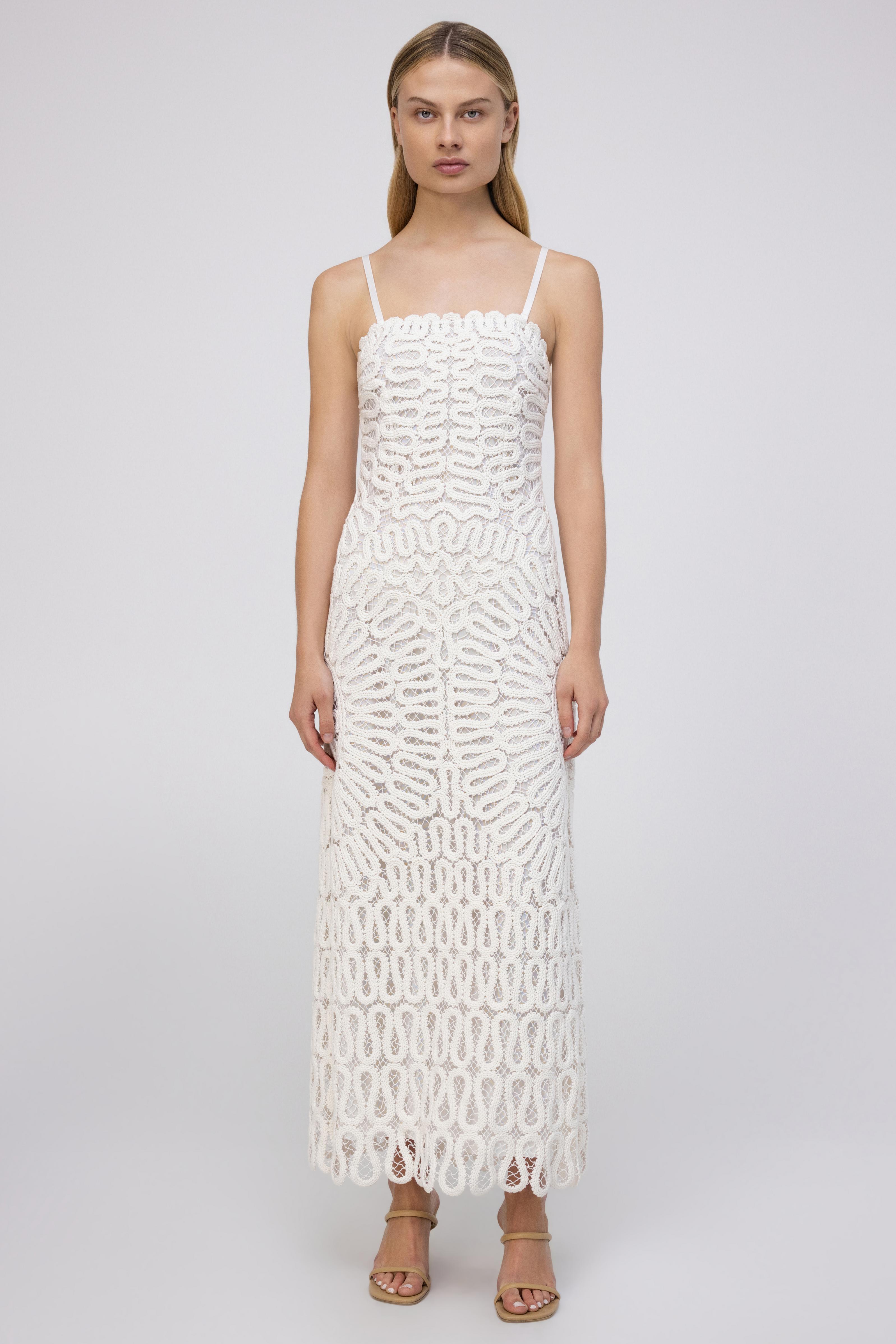 Elise Midi Dress - White | SIMKHAI