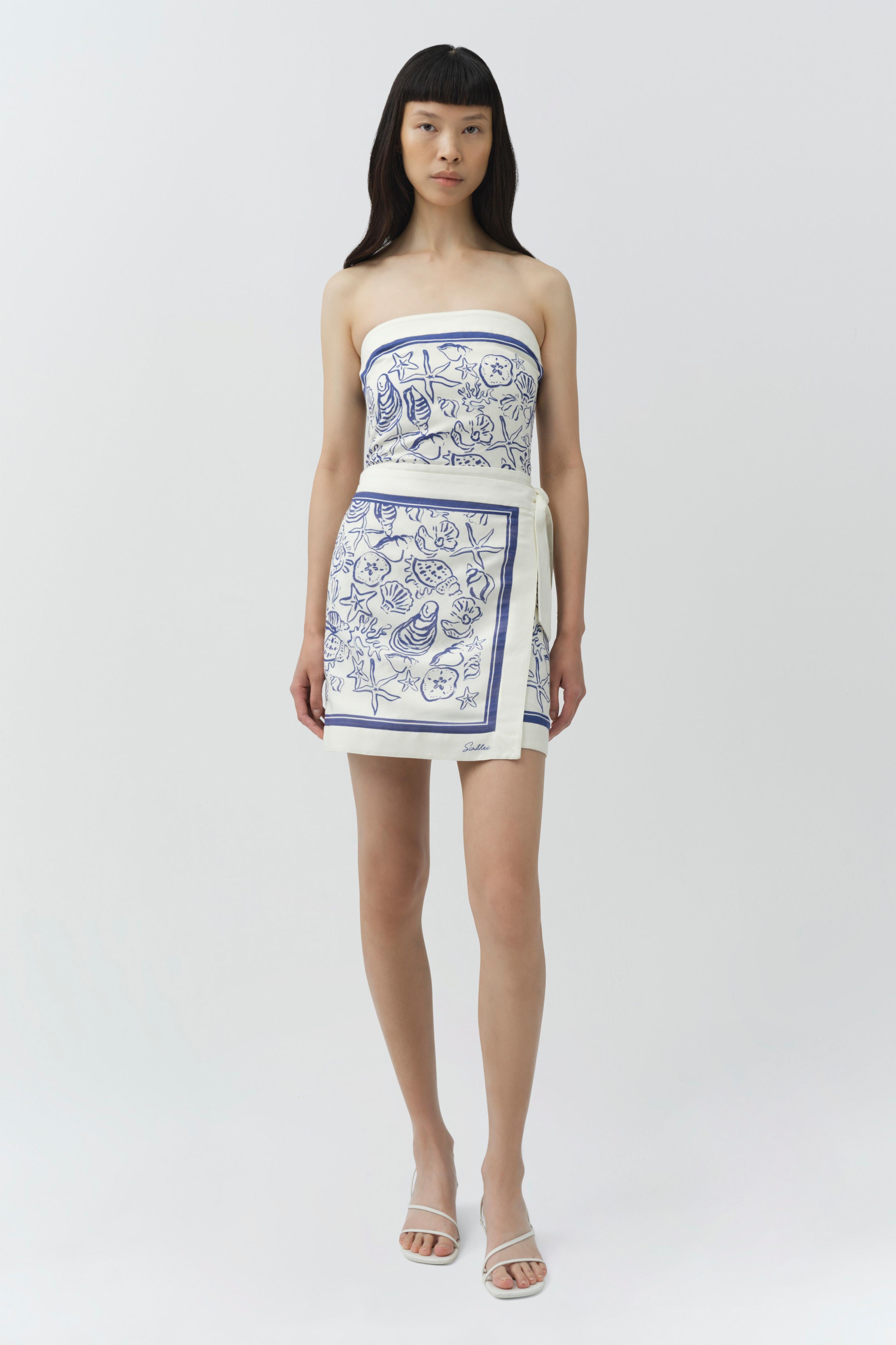 SIMKHAI Darbie Linen Bustier Mini Dress in Navy - Size XS SIMKHAI Darbie Linen Bustier Mini Dress in Navy - Size XS