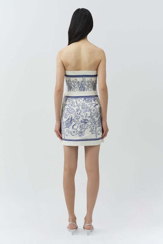 blue marine dress Darbie Linen Bustier Mini Dress – SIMKHAI