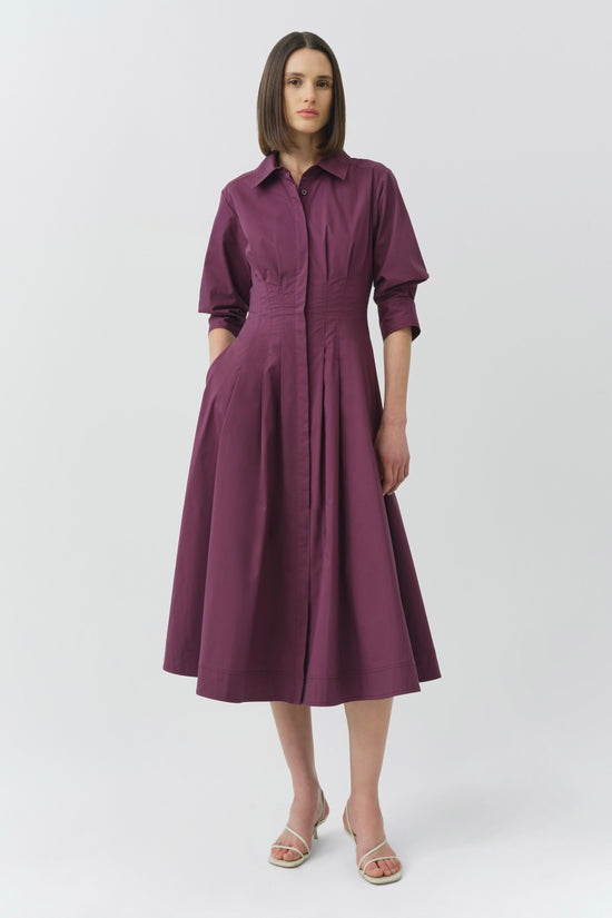 simkhai purple dress Simkhai Women's Abrah Mock Neck Mini Dress