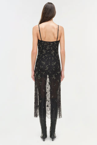 Carmela Embellished Lace Midi Dress