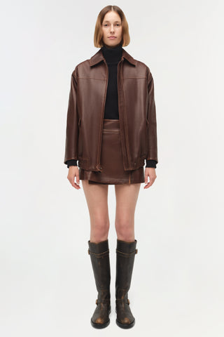 Huntington Oversized Leather Jacket