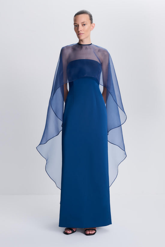 Fiora Organza Cape Gown