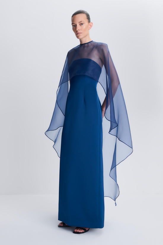Fiora Organza Cape Gown