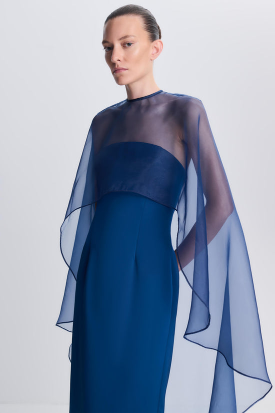 Fiora Organza Cape Gown