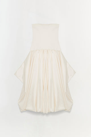 Izzy Strapless Taffeta Midi Dress
