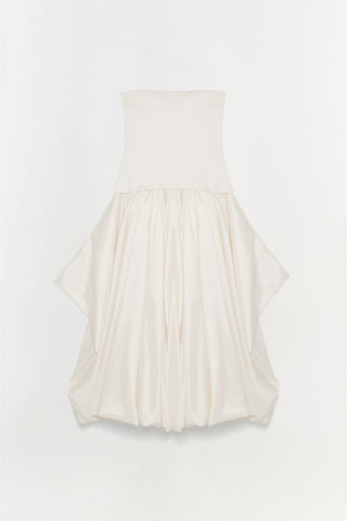 Izzy Strapless Taffeta Midi Dress