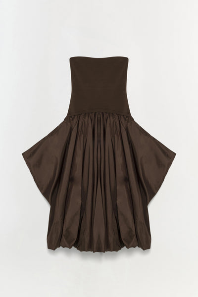Izzy Strapless Taffeta Midi Dress – SIMKHAI