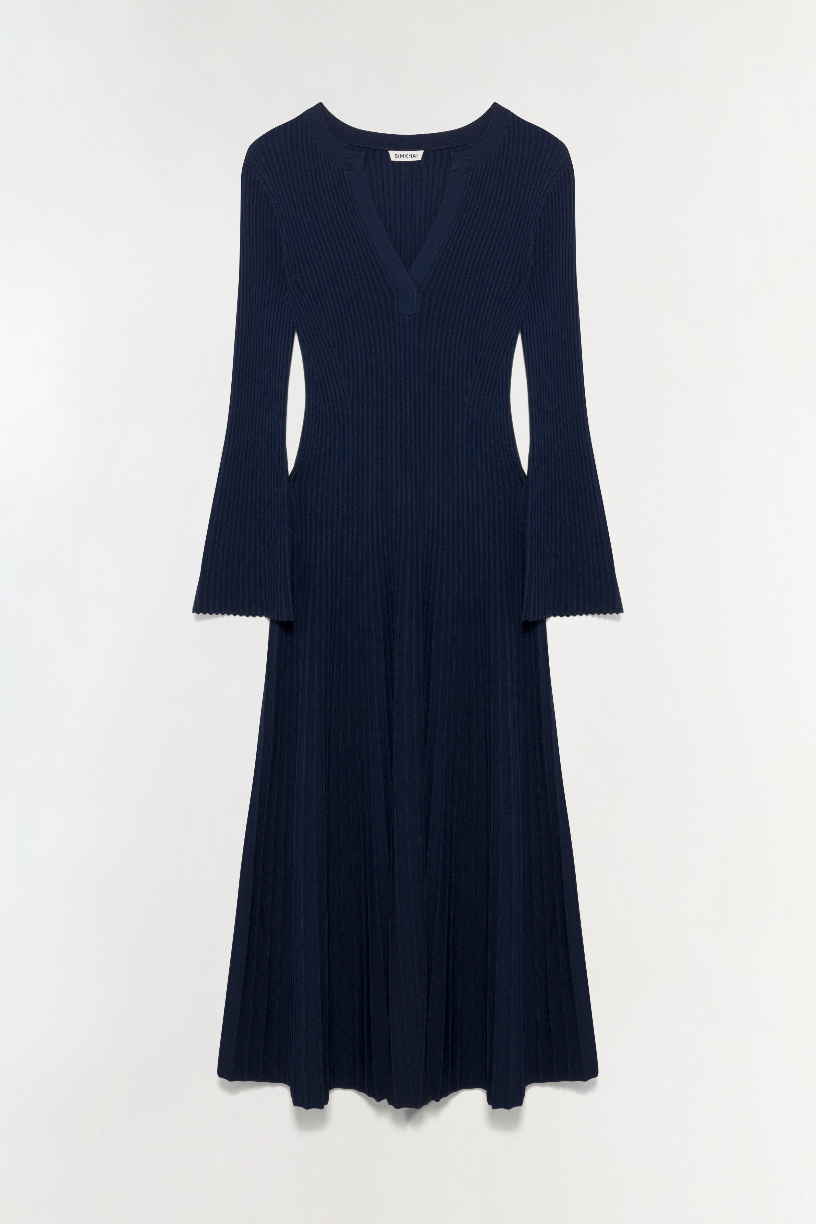 Simkhai Women's V-Neck Genna Knit Midi Dress in Midnight, Size Small Simkhai Women's V-Neck Genna Knit Midi Dress in Midnight, Size Small