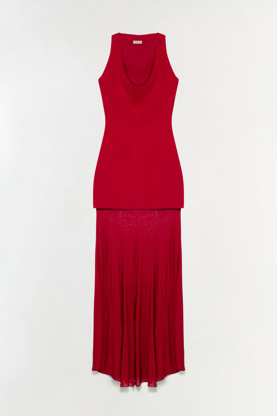 Xena Knit Combo Maxi Dress