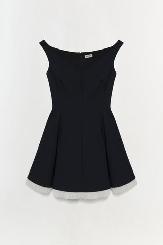 Dorothie Pleated Combo Mini Dress