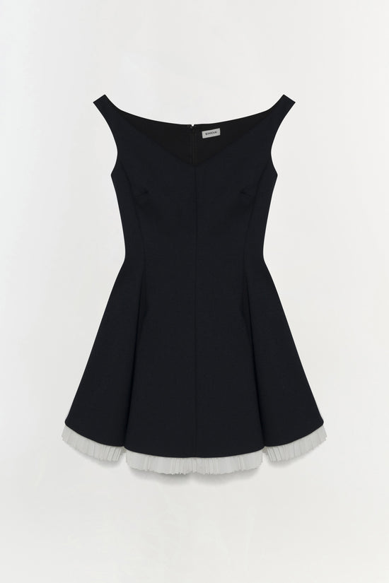 Dorothie Pleated Combo Mini Dress