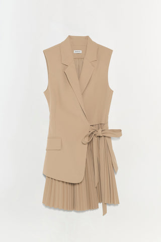 Eman Pleated Mini Dress
