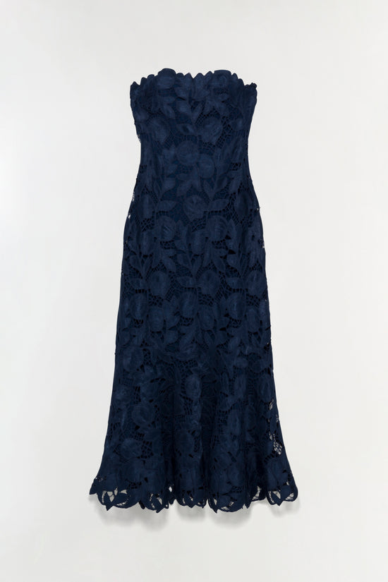 Core Laura Lace Midi Dress - Black | SIMKHAI Core Laura Lace Midi Dress - Black | SIMKHAI