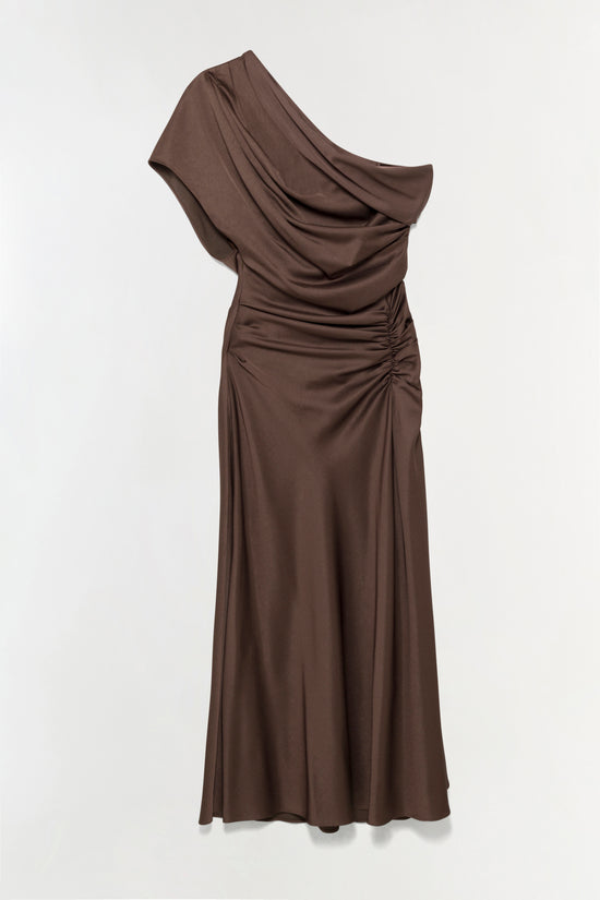 Joanna Satin Midi Dress