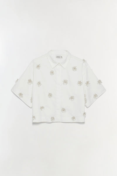 dosa / little subhash shirt 2 rice(白） Cosmo Embellished Camp Shirt – SIMKHAI