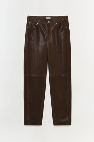 Waldon Leather Curved Leg Pant