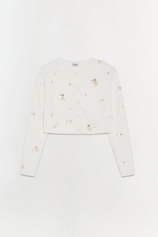 Zadie Embellished Cropped Cardigan