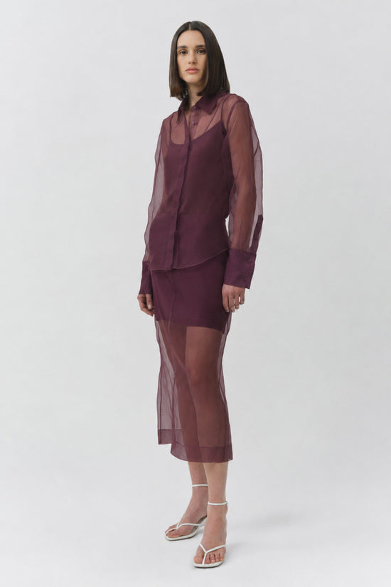 Dana Organza Midi Skirt