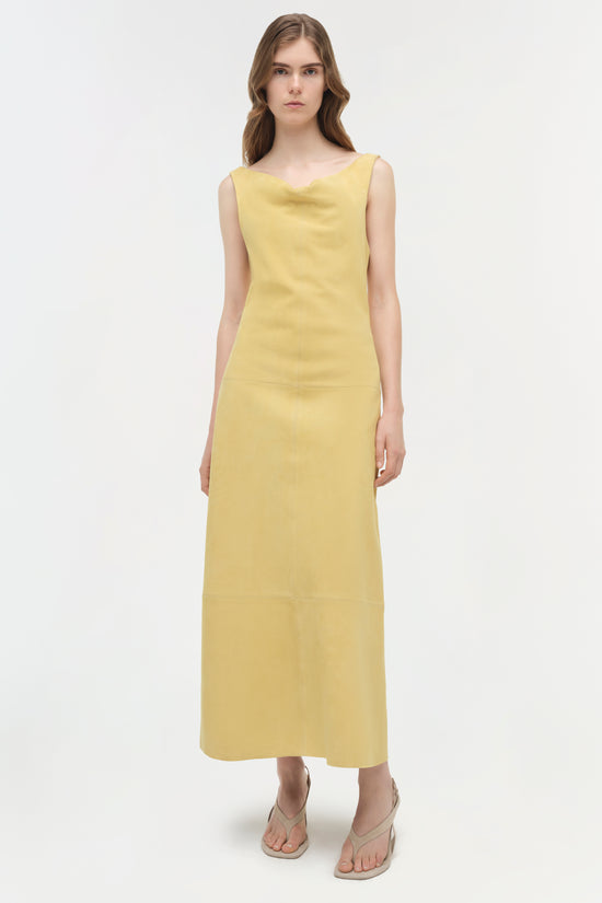 Bridger Suede Halter Midi Dress