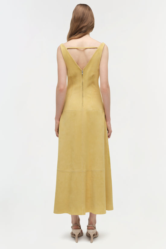 Bridger Suede Halter Midi Dress