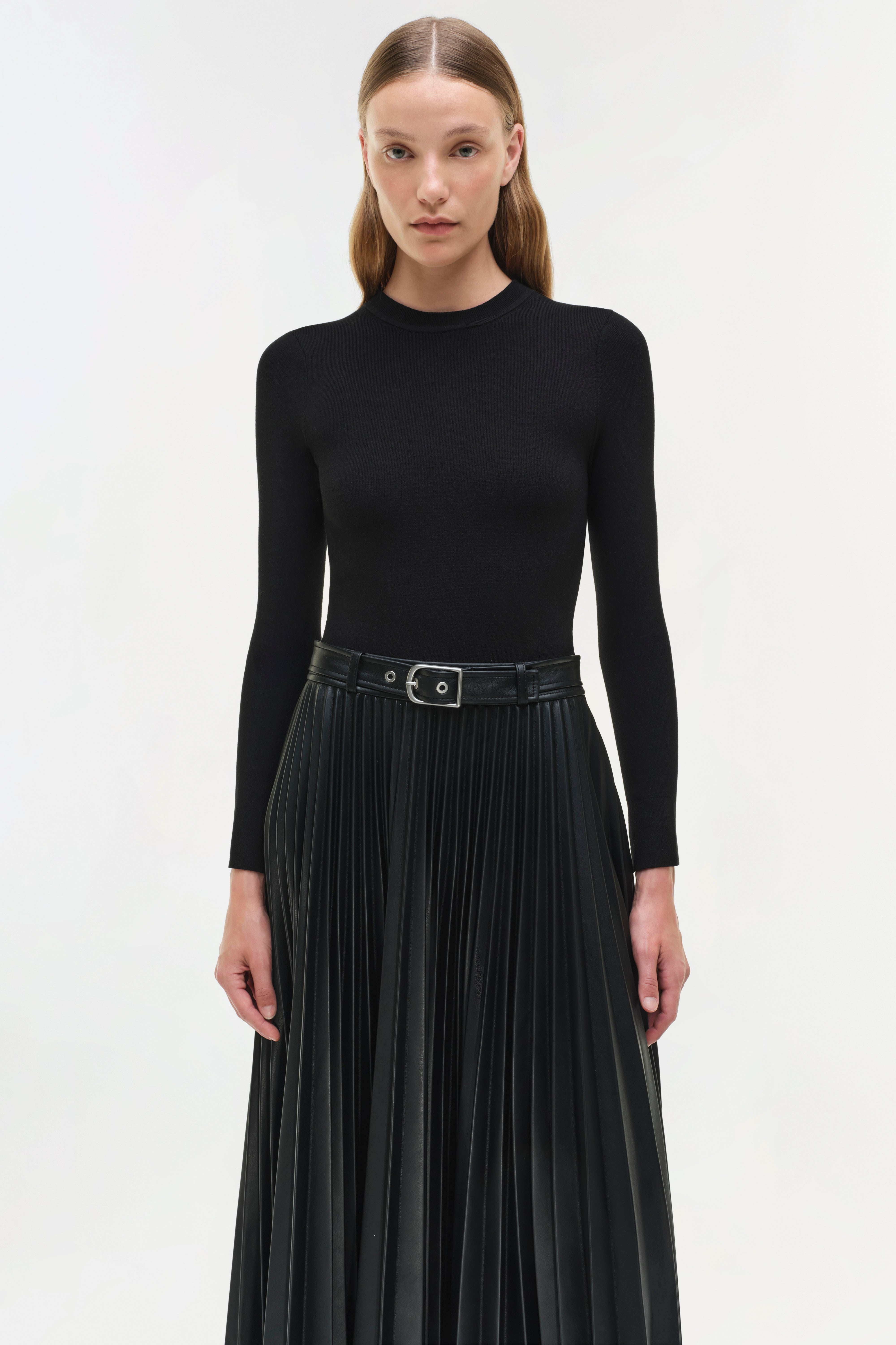 Abilene Knit Combo Midi Dress SIMKHAI Abilene Knit Combo Midi Dress SIMKHAI
