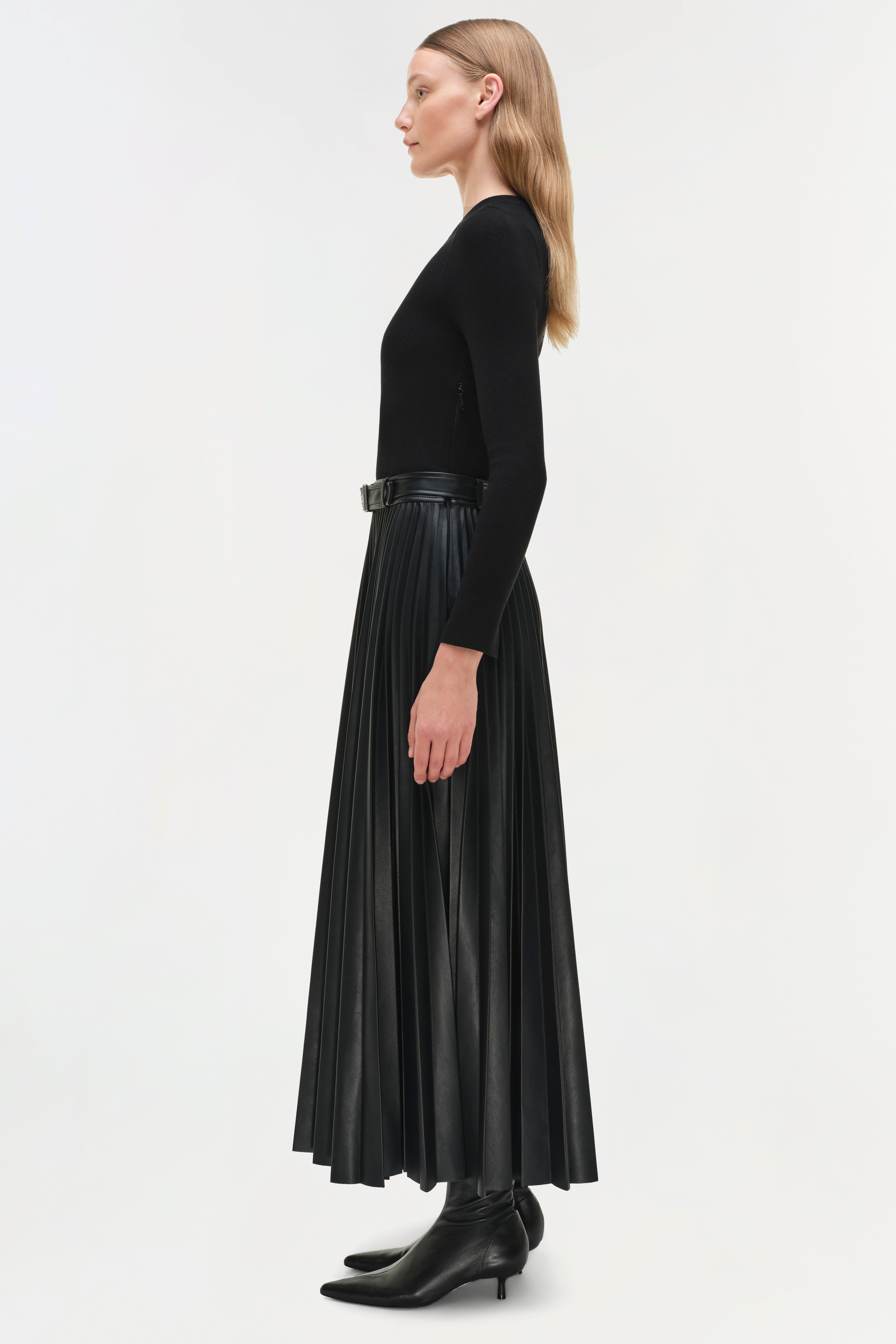 Abilene Knit Combo Midi Dress SIMKHAI Abilene Knit Combo Midi Dress SIMKHAI
