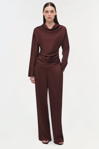 Victoria Draped Satin Top