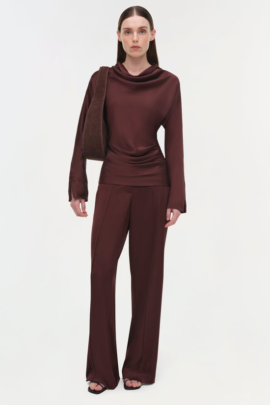 Victoria Draped Satin Top