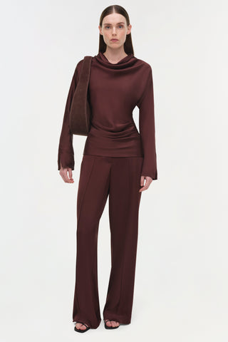 Victoria Draped Satin Top
