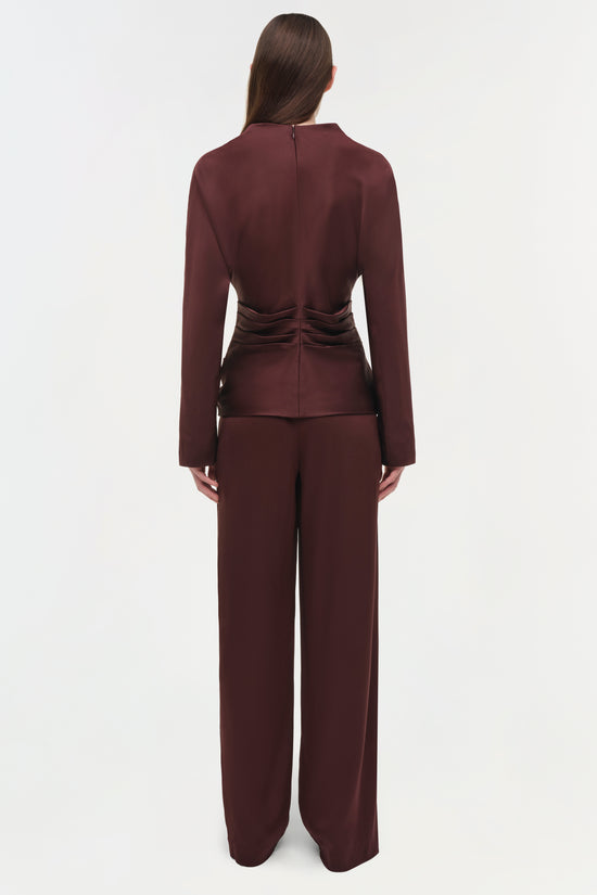 Victoria Draped Satin Top