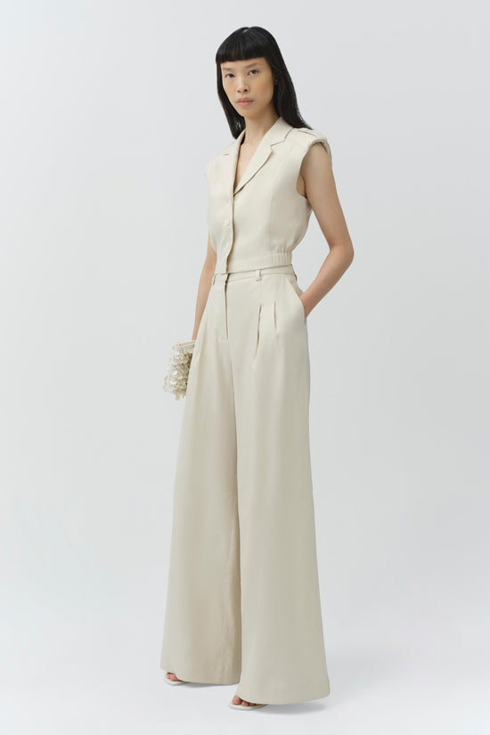 York Cropped Linen Vest