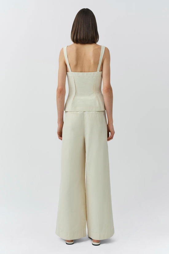 April Cotton Faille Bustier Top