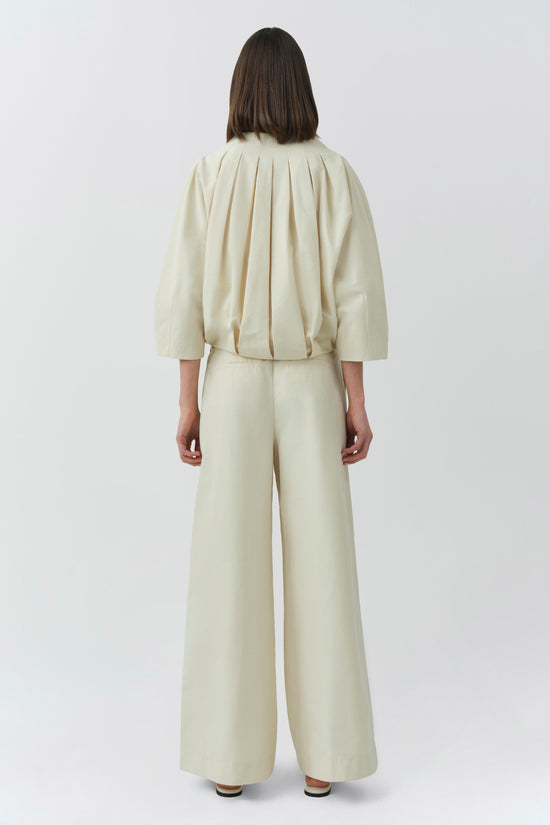 Jess Pleated Cotton Faille Jacket