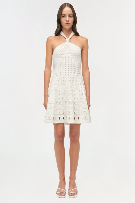 Jenna Eyelet Knit Mini Dress