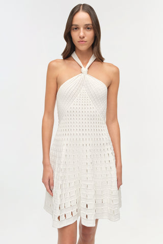 Jenna Eyelet Knit Mini Dress