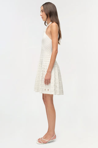 Jenna Eyelet Knit Mini Dress