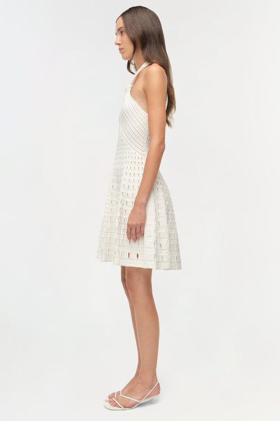 Jenna Eyelet Knit Mini Dress