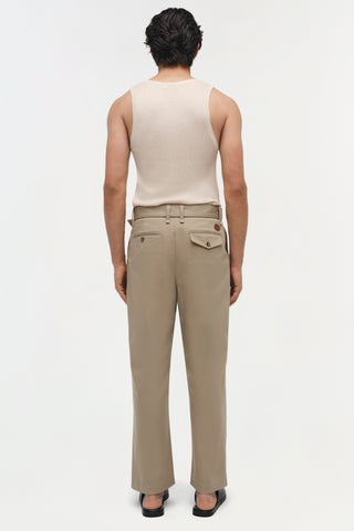 Kent Twill Pleated Pants
