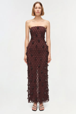 Iridessa Embellished Lattice Bustier Gown