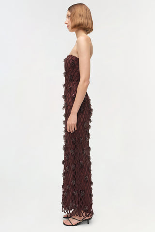 Iridessa Embellished Lattice Bustier Gown