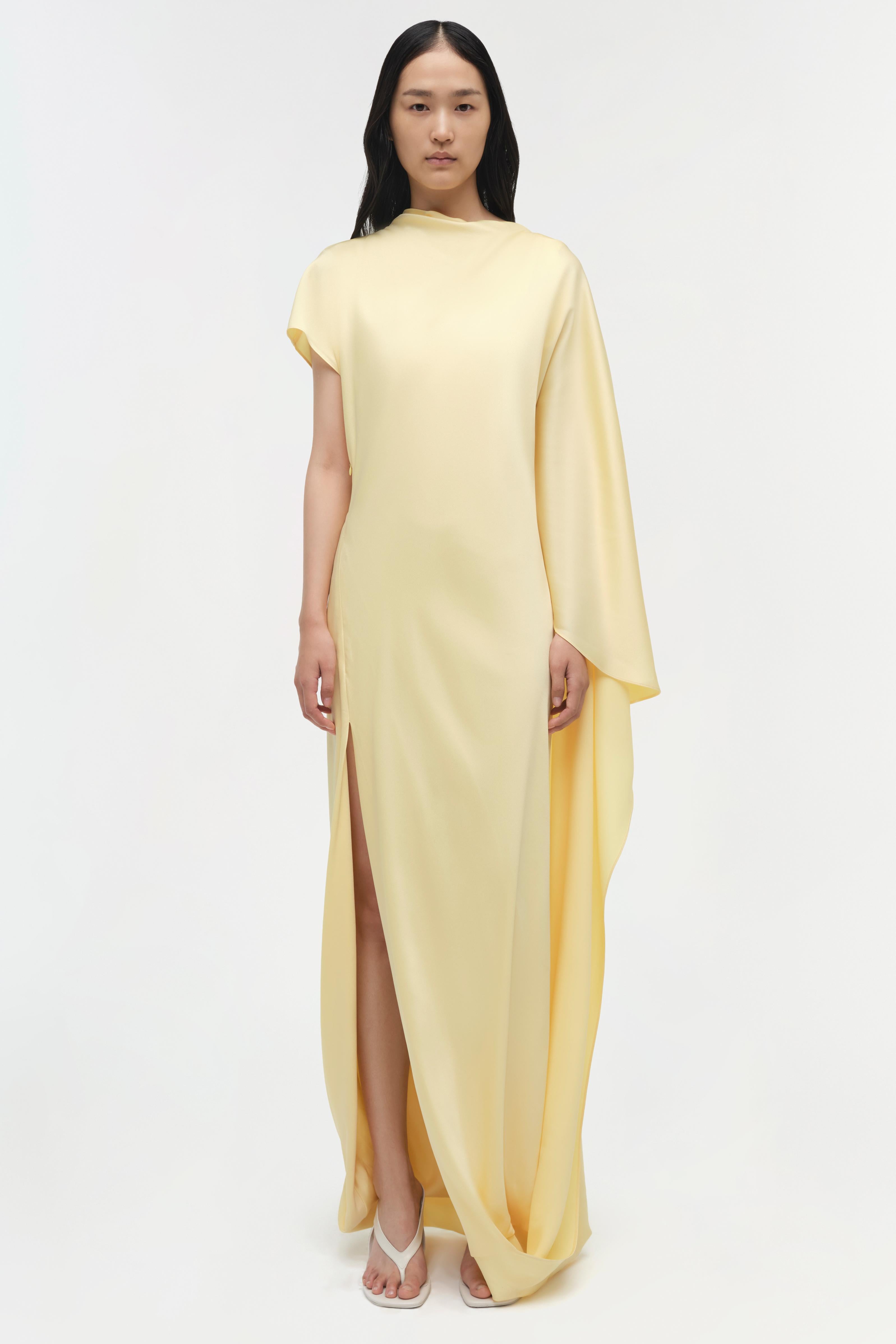 Ora Satin Gown | Designer Satin Gowns | Buttercream Satin Gown SIMKHAI Ora Satin Gown | Designer Satin Gowns | Buttercream Satin Gown SIMKHAI